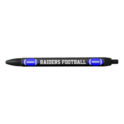 Blue Football Custom Team Name of Text Coach's Pen (Voorkant)