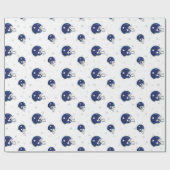 Blue Football Helmet Patroon Kinder Cadeaupapier (Vlak)