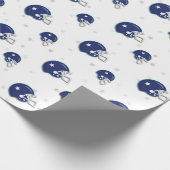 Blue Football Helmet Patroon Kinder Cadeaupapier (Hoek)