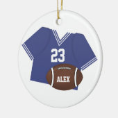 Blue Football Jersey en Football Ornament (Links)
