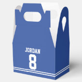 Blue Football Jersey - Sports Theme Birthday Party Bedankdoosjes (Geopend)