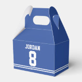 Blue Football Jersey - Sports Theme Birthday Party Bedankdoosjes (Voorkant Zijde)