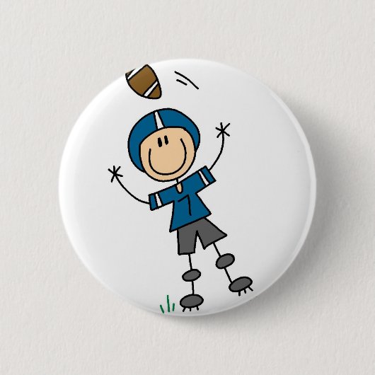 Blue Football Player Button (Voorkant)