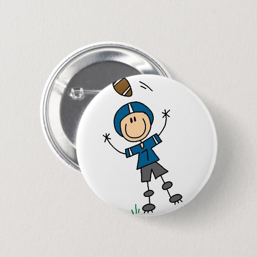Blue Football Player Button (Voorkant /achterkant)