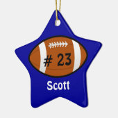 Blue Football Star Ornament (Links)