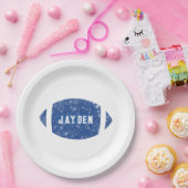 Blue Football verjaardagsfeestje Papieren Bordje (Feest)