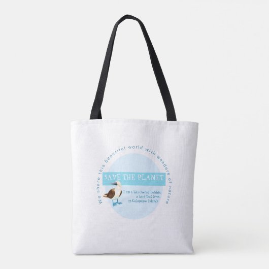 Blue Footed Bird Bobbie Canvas tas (Achterkant)