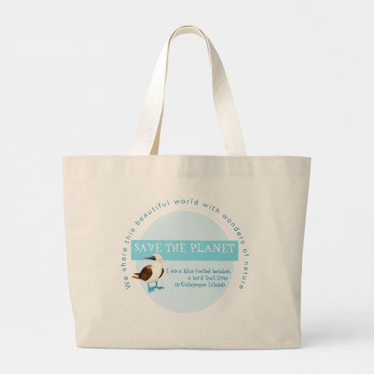 Blue Footed Bird Bobbie Canvas tas (Achterkant)