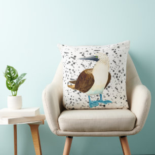Blue Footed Bird Bobbie Pillow Kussen