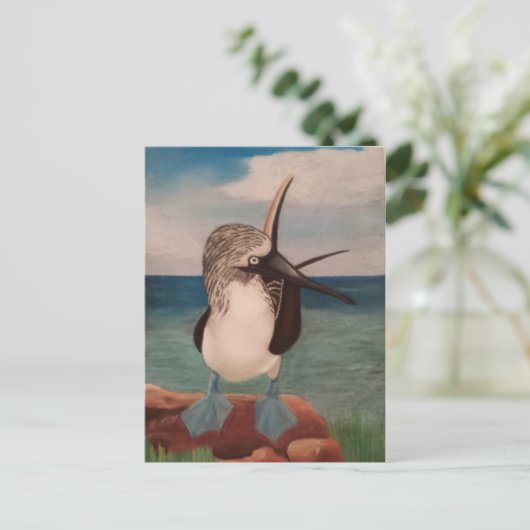 Blue Footed Booby Briefkaart (Staand voorkant)