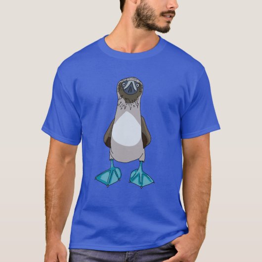 Blue Footed Booby Cartoon T-shirt (Voorkant)