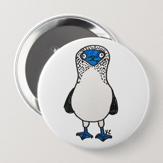 Blue Footed Booby Galapagos Bird Ronde Button 4,0 Cm (Voorkant /achterkant)