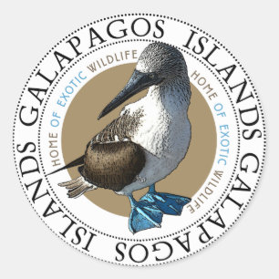 Blue Footed Booby Galapagos Ronde Sticker