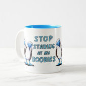 Blue Footed Booby-Mok Tweekleurige Koffiemok (Voorkant links)