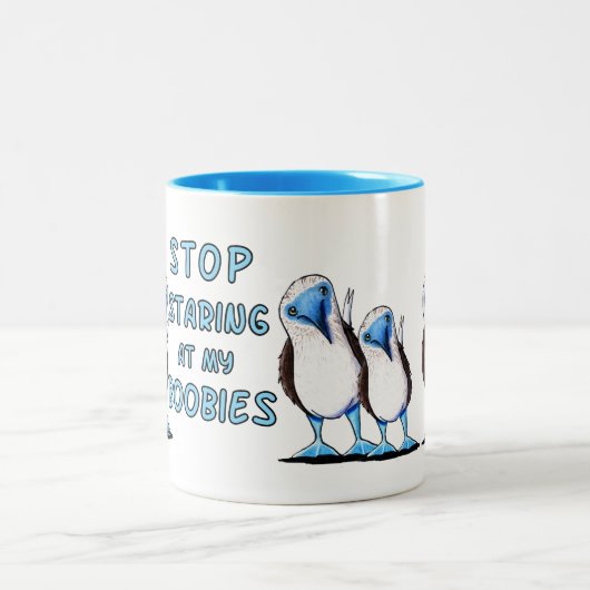 Blue Footed Booby-Mok Tweekleurige Koffiemok (Center)