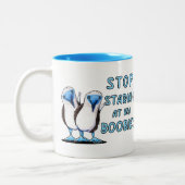 Blue Footed Booby-Mok Tweekleurige Koffiemok (Links)