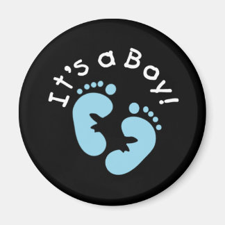 Blue Footprints Het is een jongen Magneet