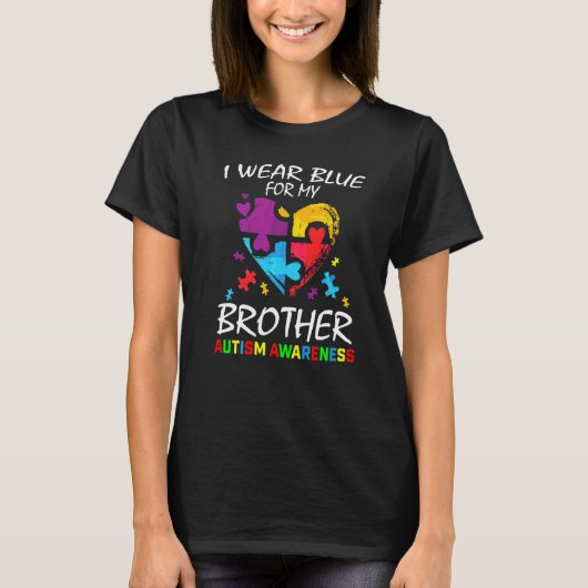 Blue for My Brother Autism Awareness Family Kinder T-shirt (Voorkant)