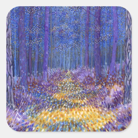 Blue Forest 2 2012 Vierkante Sticker (Voorkant)