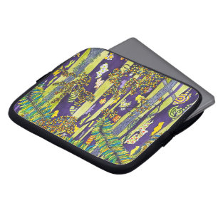 Blue Forest aquarel plezier grillig Laptop Sleeve