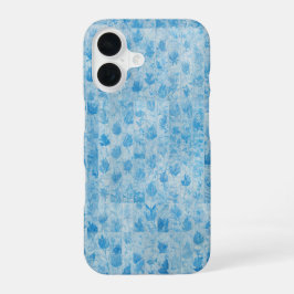 Blue Forest - Ethereal Leaf Pattern Phone Case iPhone 16 Hoesje