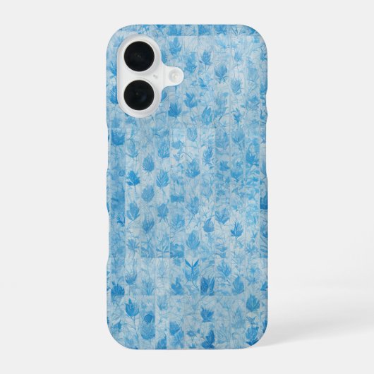 Blue Forest - Ethereal Leaf Pattern Phone Case iPhone 16 Hoesje (Achterkant)