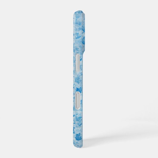 Blue Forest - Ethereal Leaf Pattern Phone Case iPhone 16 Hoesje (Rechterkant)