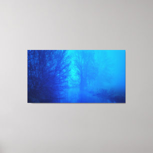 Blue Forest Fantasy Landschap Canvas Afdruk