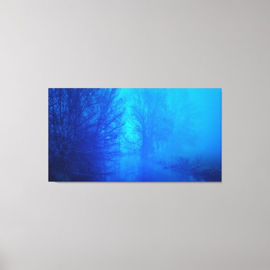 Blue Forest Fantasy Landschap Canvas Afdruk (Voorkant)