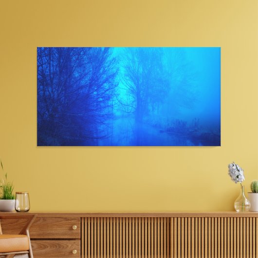 Blue Forest Fantasy Landschap Canvas Afdruk (Insitu (Woonkamer))