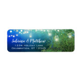 Blue Forest Mason Jar Lights Return-adres Etiket (Voorkant)
