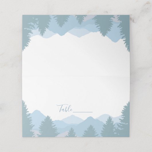 Blue Forest Mountains Tent Place kaarten Plaatskaartje (Buitenkant ongevouwen)