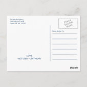 Blue Forest Range Woodland bruiloft dank u Briefkaart (Achterkant)