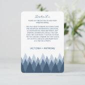 Blue Forest Range Woodland bruiloft detail Informatiekaartje (Staand voorkant)