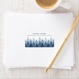 Blue Forest Range Woodland bruiloft Etiket