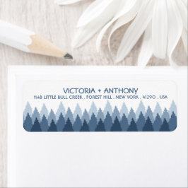 Blue Forest Range Woodland bruiloft Etiket