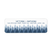 Blue Forest Range Woodland bruiloft Etiket (Voorkant)