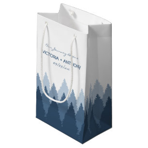 Blue Forest Range Woodland bruiloft Klein Cadeauzakje