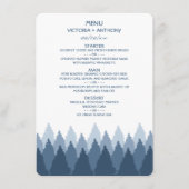 Blue Forest Range Woodland Bruiloft Menu (Voorkant)