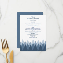 Blue Forest Range Woodland Bruiloft Menu