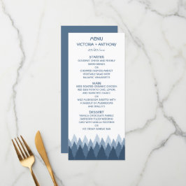 Blue Forest Range Woodland Bruiloft Menu