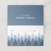 Blue Forest Range Woodland bruiloft Plaatskaartje (Buitenkant ongevouwen)