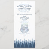 Blue Forest Range Woodland bruiloft Programmakaart (Voorkant)