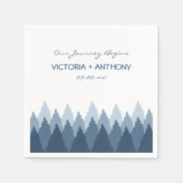 Blue Forest Range Woodland bruiloft Servet