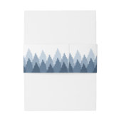 Blue Forest Range Woodland bruiloft Uitnodigingen Wikkel (Achterkant Voorbeeld)