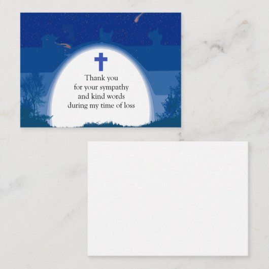 Blue Forest Thank You Card Notitiekaartje (Voorkant / Achterkant)