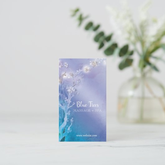 Blue Forest Trees Business Appointards Afsprakenkaartje (Staand voorkant)