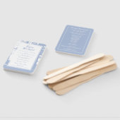 Blue Forest Wedding Ceremony Program Set of Fans Handwaaier (Niet-gemonteerd)