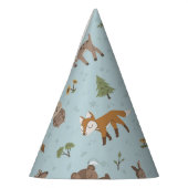 Blue Forest Woodland Critters Genderneutraal Feesthoedjes (Links)