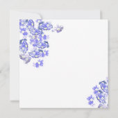 Blue Forget-me-not Begrafenis Aankondiging Kaart (Achterkant)